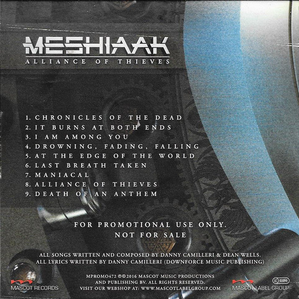 Meshiaak : Alliance Of Thieves (CD, Album, Promo)