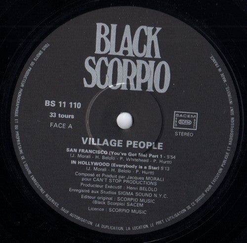 Village People : Village People (LP, Album, P/Mixed, RE)
