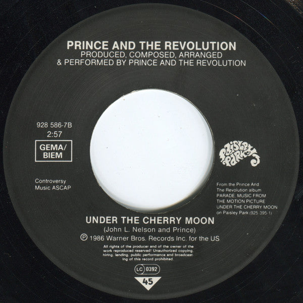 Prince And The Revolution : Girls & Boys (7", Single)