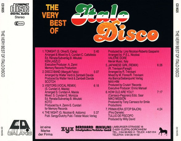 Various : The Very Best Of Italo Disco (CD, Comp)