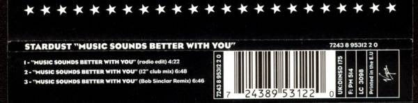 Stardust : Music Sounds Better With You (CD, Single)