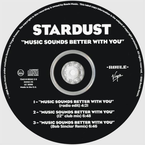 Stardust : Music Sounds Better With You (CD, Single)