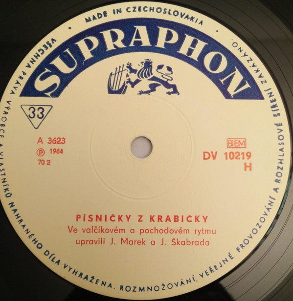 Dechová Hudba Supraphon : Písničky Z Krabičky (LP, Mono, P/Mixed, RP)
