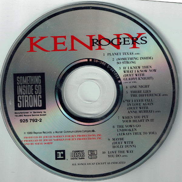 Kenny Rogers : Something Inside So Strong (CD, Album)
