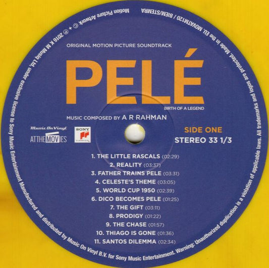 A.R. Rahman : Pelé Birth Of A Legend (Original Motion Picture Soundtrack) (LP, Album, Ltd, Num, Yel)