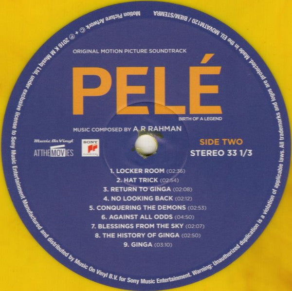 A.R. Rahman : Pelé Birth Of A Legend (Original Motion Picture Soundtrack) (LP, Album, Ltd, Num, Yel)