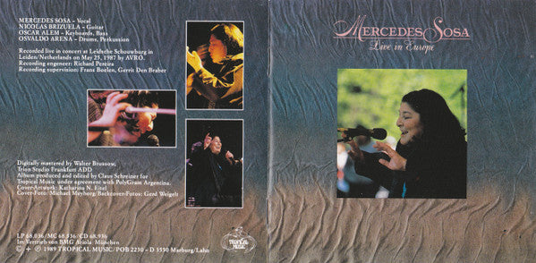 Mercedes Sosa : Live In Europe (CD, Album)