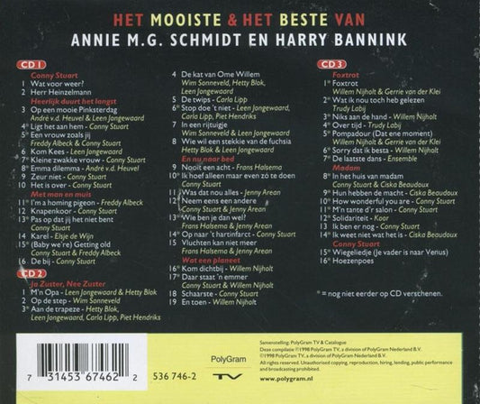 Various : Het Mooiste & Het Beste Van Harry Bannink En Annie M.G. Schmidt (3xCD, Comp)