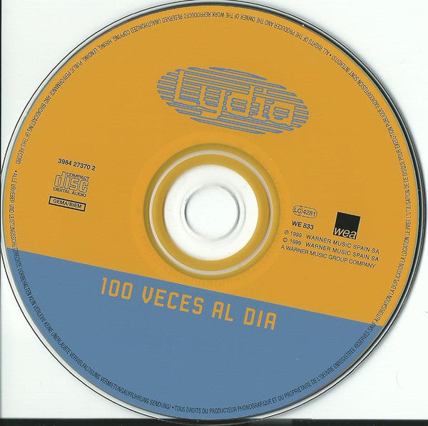 Lydia (5) : 100 Veces Al Dia (CD, Album)