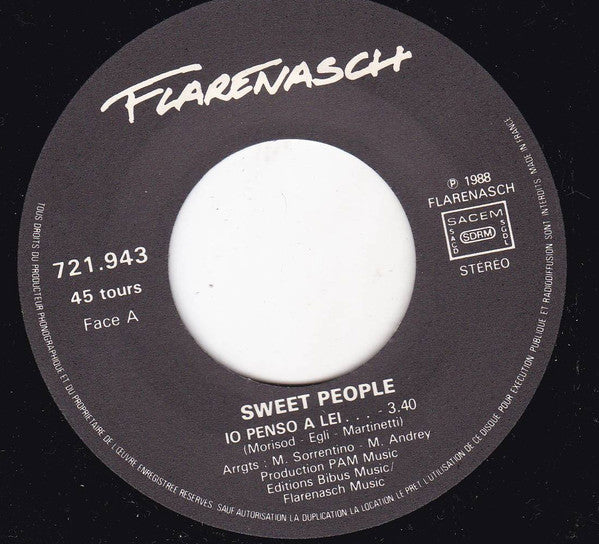 Sweet People : Io Penso A Lei... (7", Single)