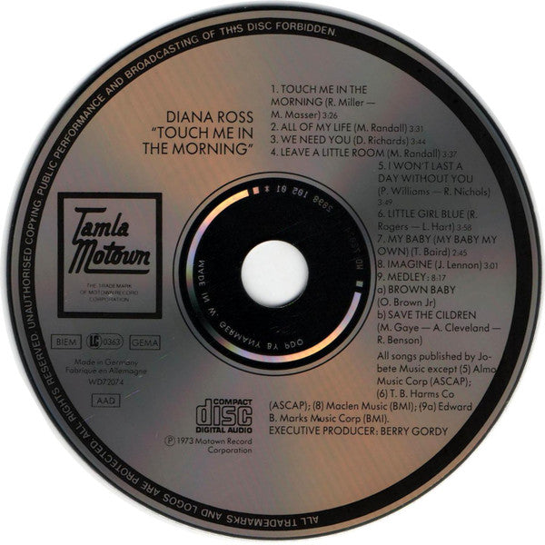 Diana Ross : Touch Me In The Morning (CD, Album)