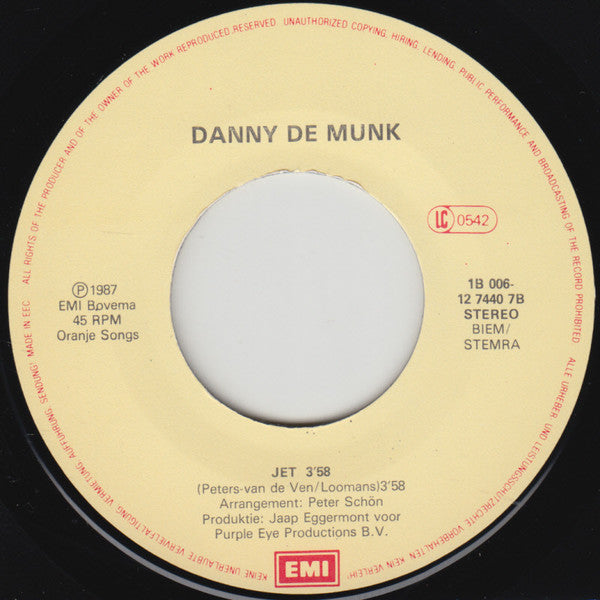 Danny de Munk : Als Jij Maar Bij Me Bent / Jet (7", Single)