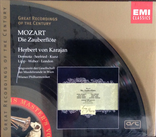 Wolfgang Amadeus Mozart - Anton Dermota ∙ Irmgard Seefried ∙ Erich Kunz ∙ Wilma Lipp ∙ Ludwig Weber ∙ George London (2) ∙ Wiener Singverein ∙ Wiener Philharmoniker ∙ Herbert von Karajan : Die Zauberflöte (2xCD, Album, Mono, RE, RM)