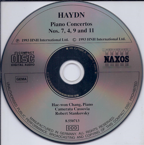 Joseph Haydn, Hae-won Chang, Camerata Cassovia, Robert Stankovsky : Piano Concertos (Nos. 4, 7, 9 And 11) (CD, Album)