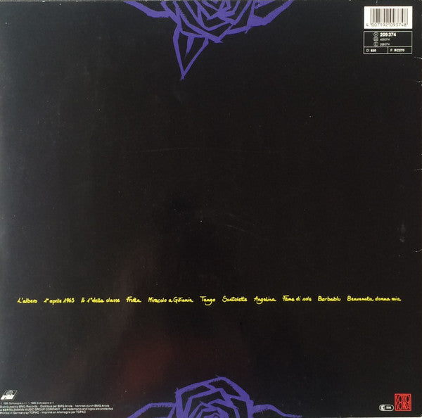 Angelo Branduardi : Pane E Rose (LP, Album)