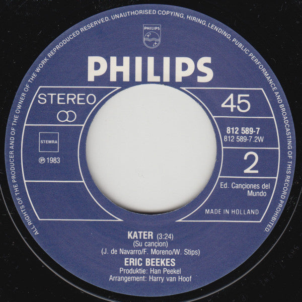 Eric Beekes : Stom (7", Single)