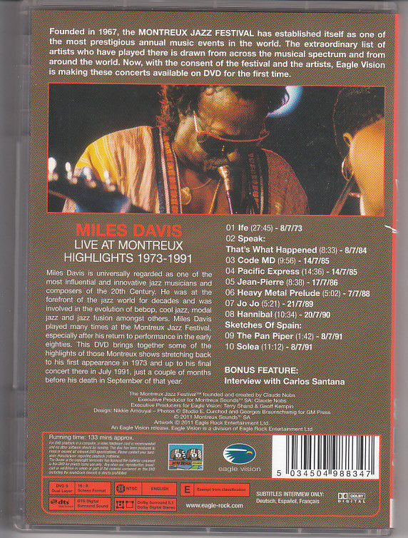 Miles Davis : Live At Montreux Highlights 1973-1991 (DVD-V, Comp, NTSC)