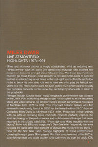 Miles Davis : Live At Montreux Highlights 1973-1991 (DVD-V, Comp, NTSC)
