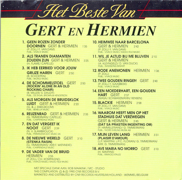 Gert & Hermien : Het Beste Van Gert En Hermien (CD, Comp)