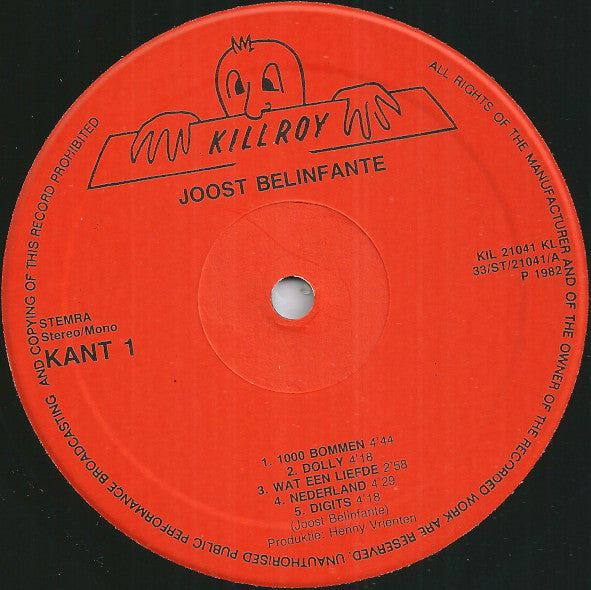 Joost Belinfante : Fante (LP, Album)