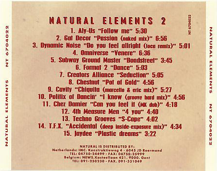 Various : Natural Elements 2 (CD, Mixed)