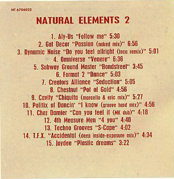 Various : Natural Elements 2 (CD, Mixed)