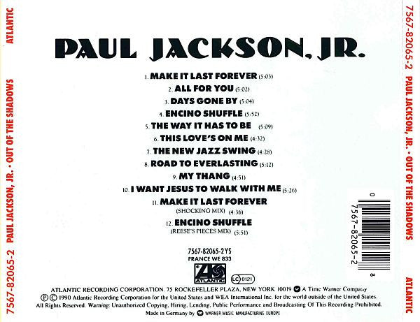 Paul Jackson Jr. : Out Of The Shadows (CD, Album)
