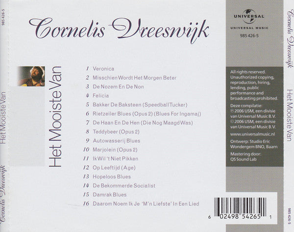 Cornelis Vreeswijk : Het Mooiste Van (CD, Comp)