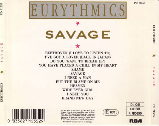 Eurythmics : Savage (CD, Album)