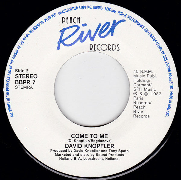 David Knopfler : Soul Kissing (7", Single)
