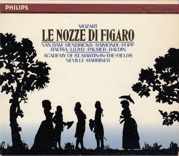 Wolfgang Amadeus Mozart, José van Dam, Barbara Hendricks, Ruggero Raimondi, Lucia Popp, Agnes Baltsa, Robert Lloyd (4), Felicity Palmer, Aldo Baldin, The Academy Of St. Martin-in-the-Fields, Sir Neville Marriner : Le Nozze Di Figaro (3xCD + Box)