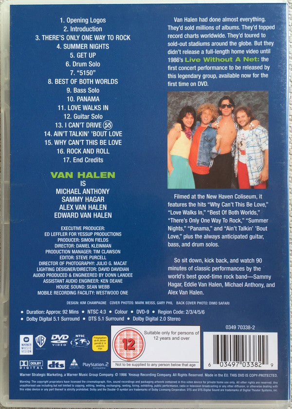 Van Halen : Live Without A Net (DVD-V, Copy Prot., Multichannel, NTSC)