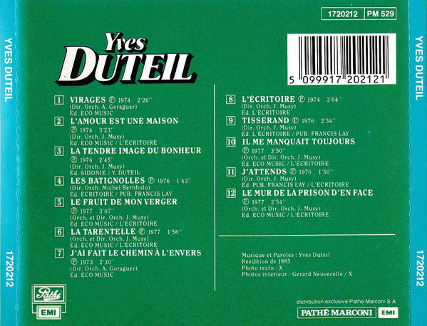 Yves Duteil : Yves Duteil (CD, Comp, RE)