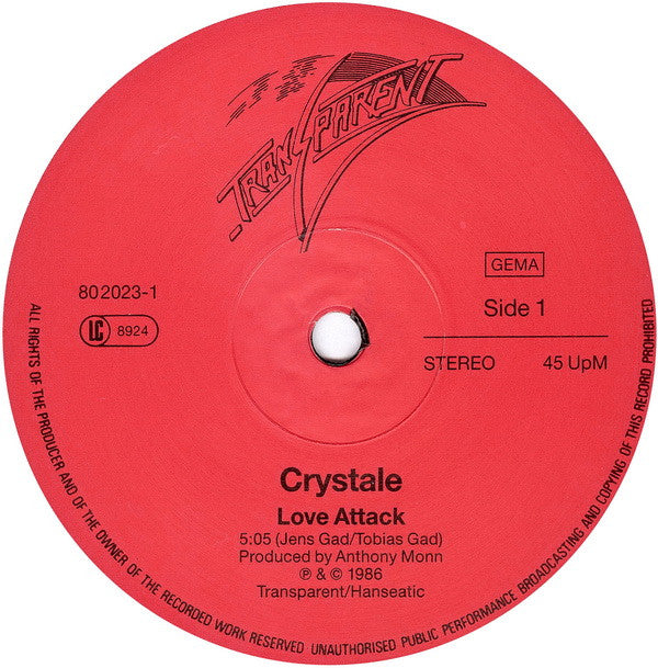 Crystale : Love Attack (12", Maxi)