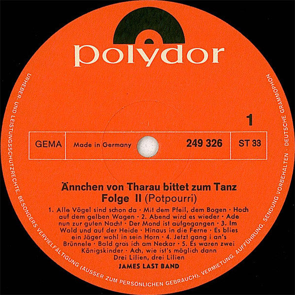 James Last : Ännchen Von Tharau Bittet Zum Tanz 2 (LP, Album, Mixed)