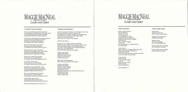 Maggie MacNeal : Leuk Voor Later (CD, Album)