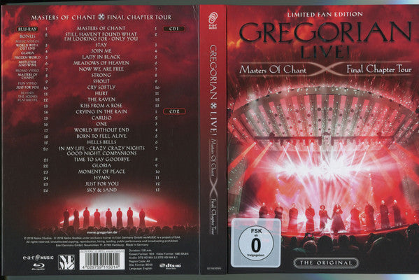 Gregorian : Live! Masters Of Chant - Final Chapter Tour (Limited Mediabook Edition) (Blu-ray + 2xCD + Album, Ltd, Med)