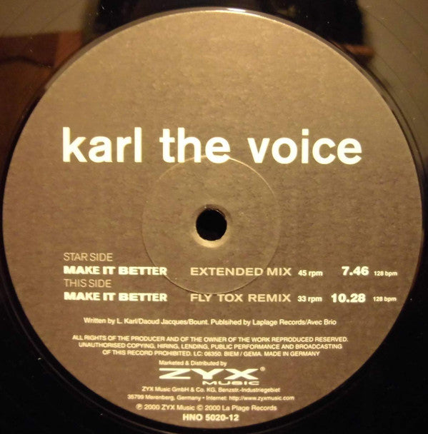 Karl The Voice : Make It Better (12")