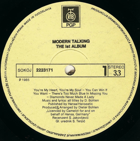 Modern Talking : The 1st Album (LP, Album)