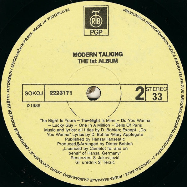 Modern Talking : The 1st Album (LP, Album)