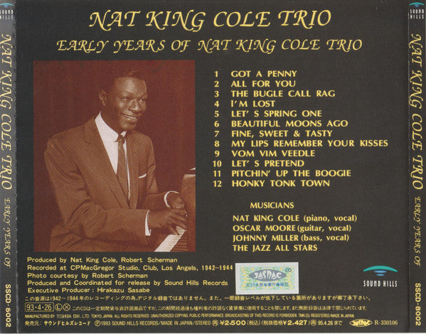 The Nat King Cole Trio : Early Years Of Nat King Cole Trio  (CD, Comp)