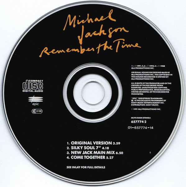 Michael Jackson : Remember The Time (CD, Maxi)