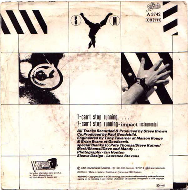 Space Monkey (3) : Can't Stop Running.... (7", Single)