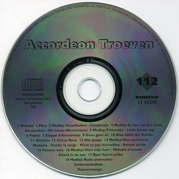 Various : Accordeon Troeven  (CD, Comp)