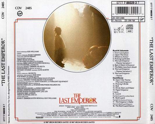 Ryuichi Sakamoto, David Byrne And Cong Su : The Last Emperor (CD, Album, RE)