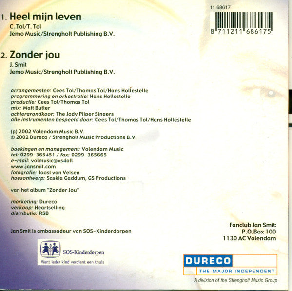 Jan Smit : Heel Mijn Leven (CD, Single, Car)
