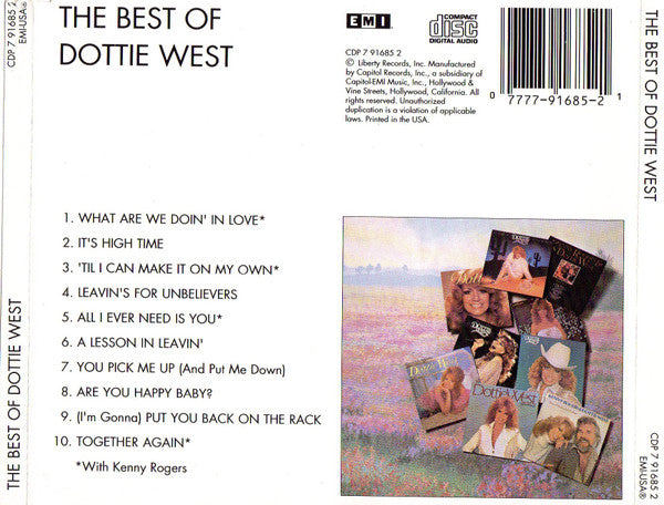 Dottie West : The Best Of Dottie West (CD, Comp, RE)