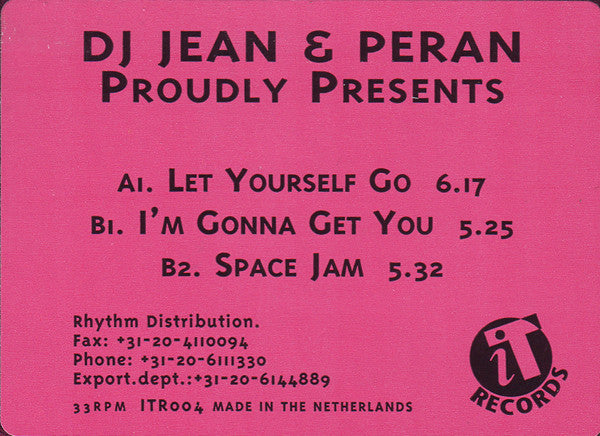 DJ Jean & Peran : Let Yourself Go (12")