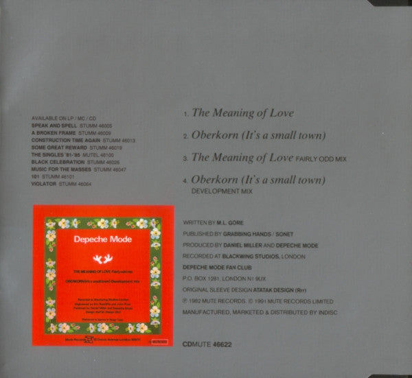 Depeche Mode : The Meaning Of Love (CD, Single, RE)