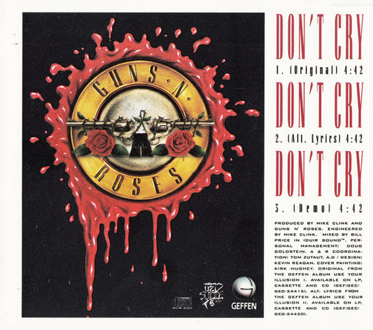 Guns N' Roses : Don't Cry (CD, Maxi)